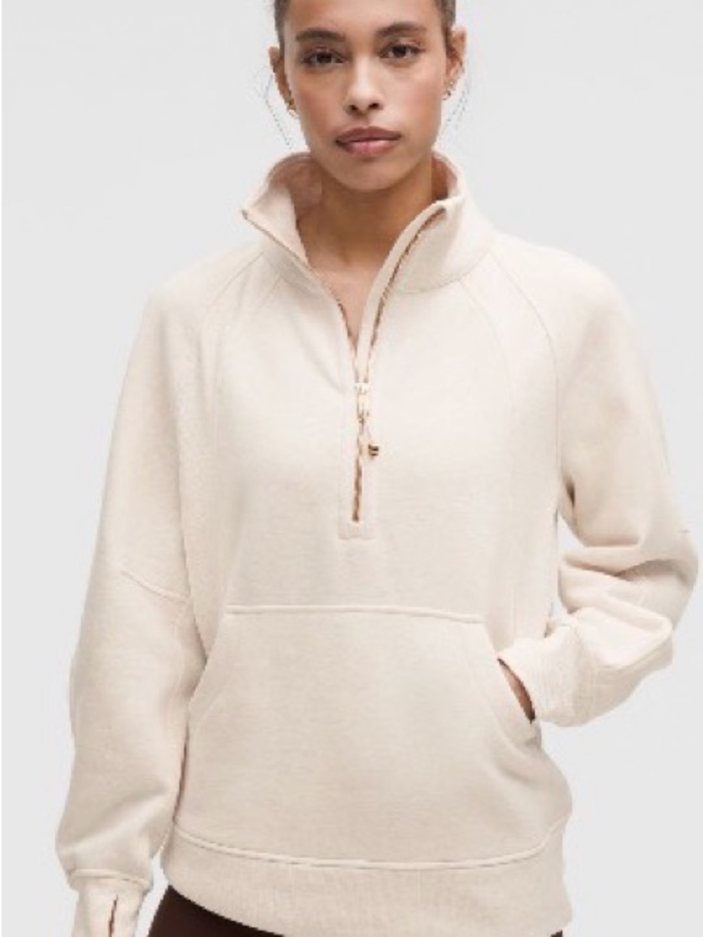 lululemon athletica Women's Cream Half-Zip Pullover NEW!